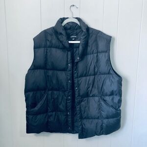 Lands End Puffer Vest Goose Down Navy Outerwear Gorpcore Men’s XL